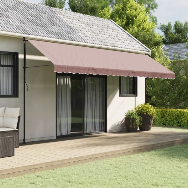 Резервно платнище за волан за тенти, кафяви ленти, 5 м