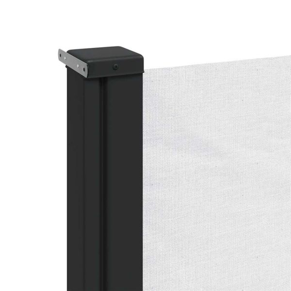 Прибираща се странична тента, бяла, 220x600 см