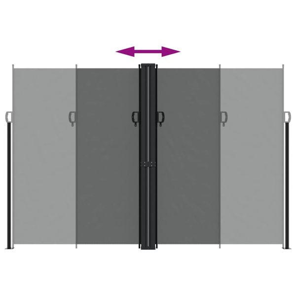 Прибираща се странична тента, антрацит, 220x600 см