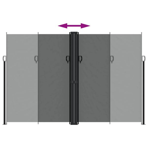 Прибираща се странична тента, антрацит, 220x1200 см