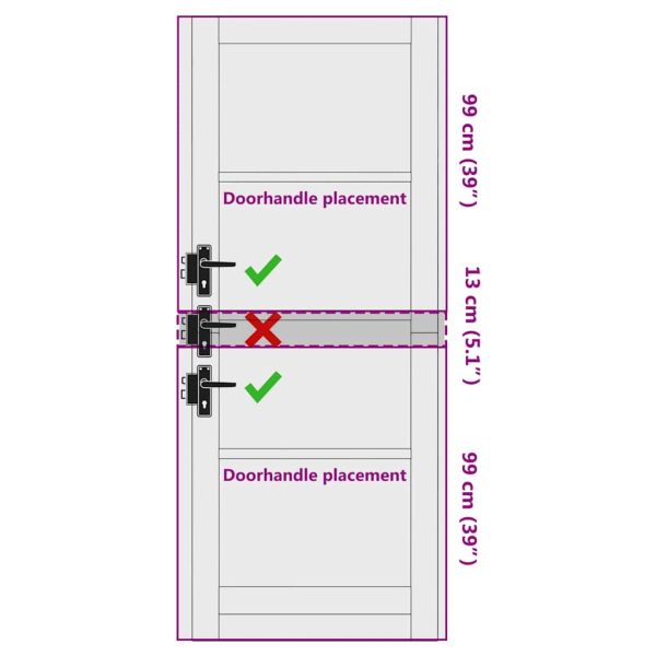 Вътрешна врата ORKDAL Бяло грундирано 83 х 211 см