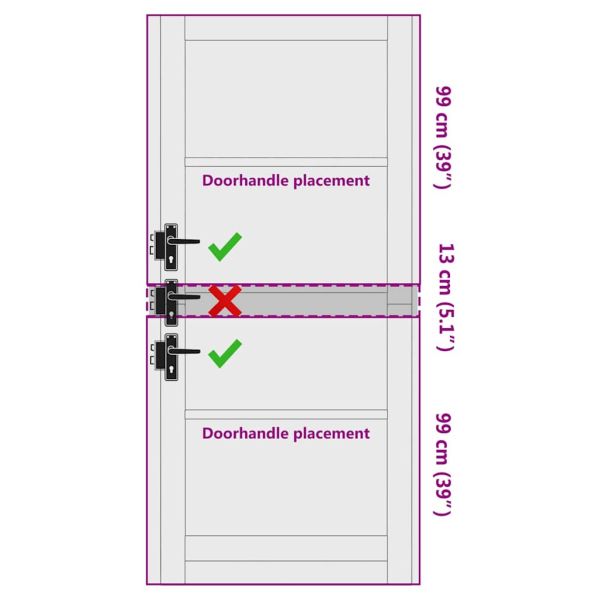 Вътрешна врата ORKDAL Бяло грундирано 93 x 211 см