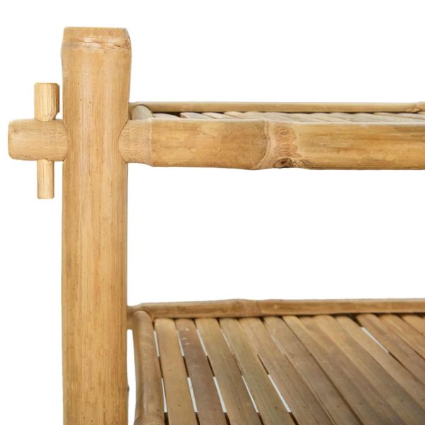 Шкаф за обувки с рафт Натурално 4-етажен Бамбук