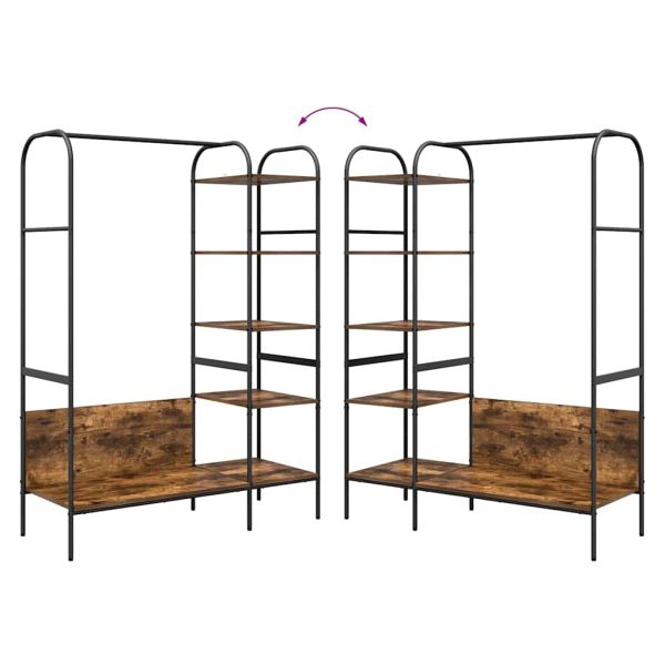 Държач за дрехи Кафяв дъб 120 x 44 x 160 см Инженерно дърво