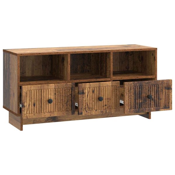 ТВ шкаф Старо дърво 102 x 34,5 x 50 см Инженерна дървесина
