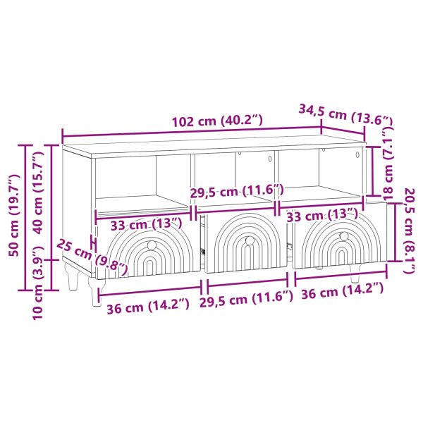ТВ шкаф Артизан Дъб 102 x 34,5 x 50 см