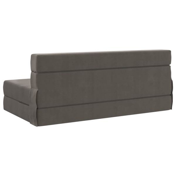 Разтегателен диван легло Светлосиво 203 x 152 x 15 см