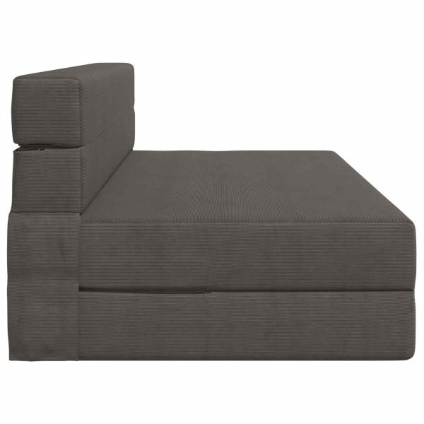 Разтегателен диван легло Тъмен сив 203 x 152 x 15 см