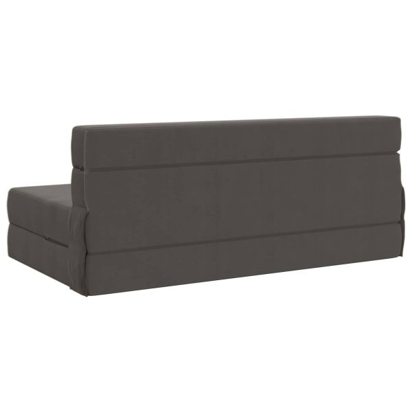Разтегателен диван легло Тъмен сив 203 x 152 x 15 см