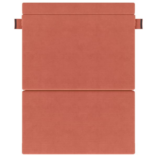 Разтегателен диван легло Червено оранжево 203 x 152 x 15 см