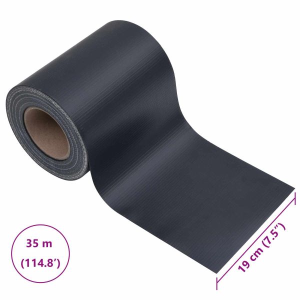 Градински екрани за уединение 2 pcs Тъмен сив 35 x 0,19 m ПВЦ