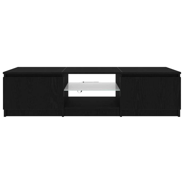 ТВ шкаф Черния дъб 140 x 38,5 x 36 см Инженерно дърво