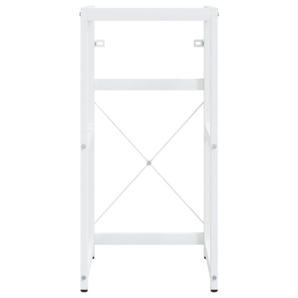 Рамка за мивка за баня с вграден умивалник, бяла, желязна