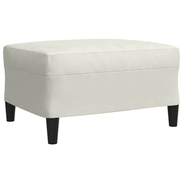 Мека мебел от 3 части с възглавници и болстери кремав кадифе