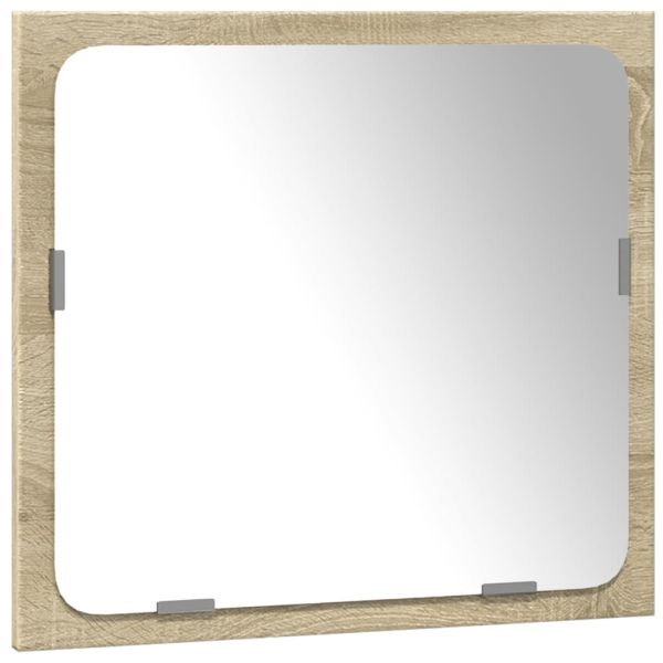 Комплект шкафове за баня от 3 части дъб сонома инженерно дърво