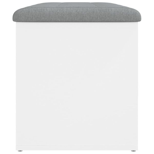 Пейка за съхранение, бяла, 82x42x45 см, инженерно дърво