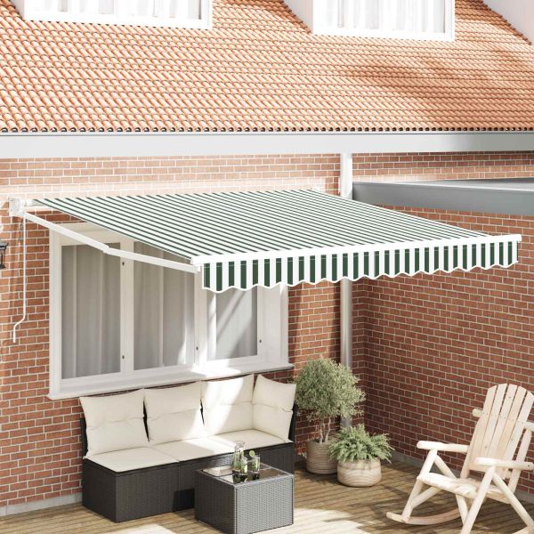 Сенник Зелен и бял 300 x 250 x 165 см Полиестер