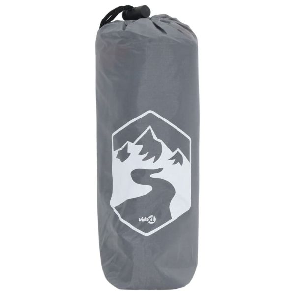 Дъждовно пончо с качулка 2 в 1 дизайн сиво-оранжево 223x145 см