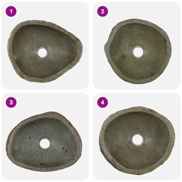 Речен камък Светлосиво (30-37) x (25-30) x 12 см Речен камък