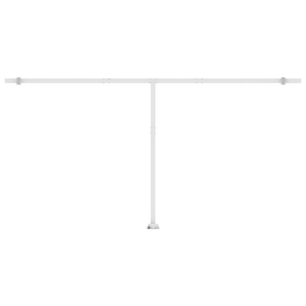 Автоматичен сенник LED и сензор за вятър 600x350 см жълто/бяло