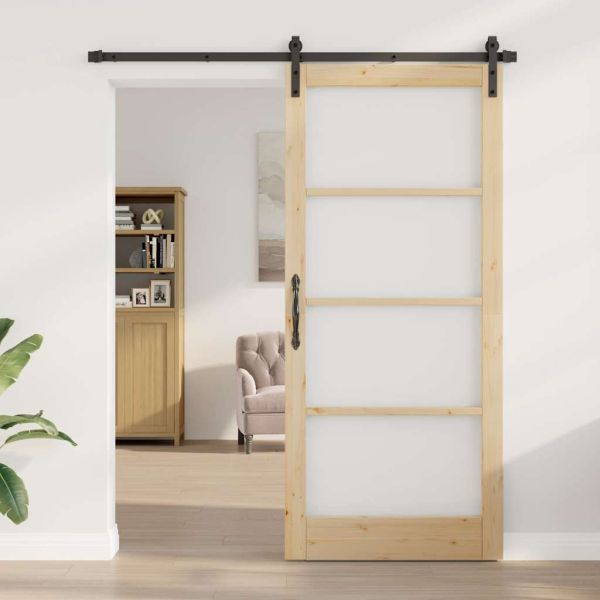 Преплъзваща се врата ORKDAL Естествено и черно 93 x 211 см