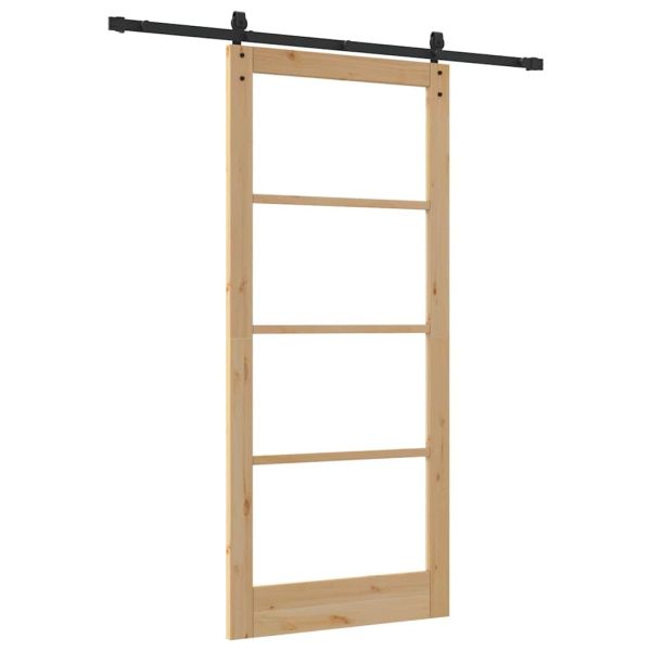 Преплъзваща се врата ORKDAL Естествено и черно 93 x 211 см