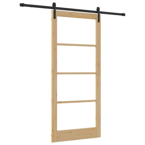 Преплъзваща се врата ORKDAL Естествено и черно 93 x 211 см