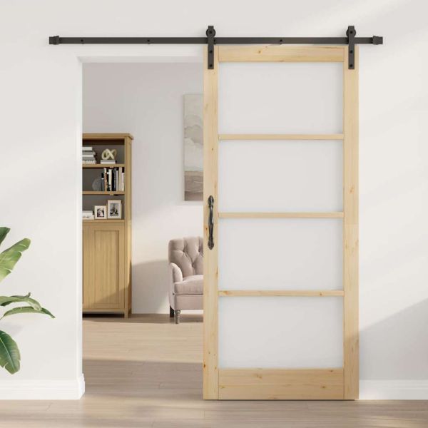 Преплъзваща се врата ORKDAL Естествено и черно 93 x 211 см