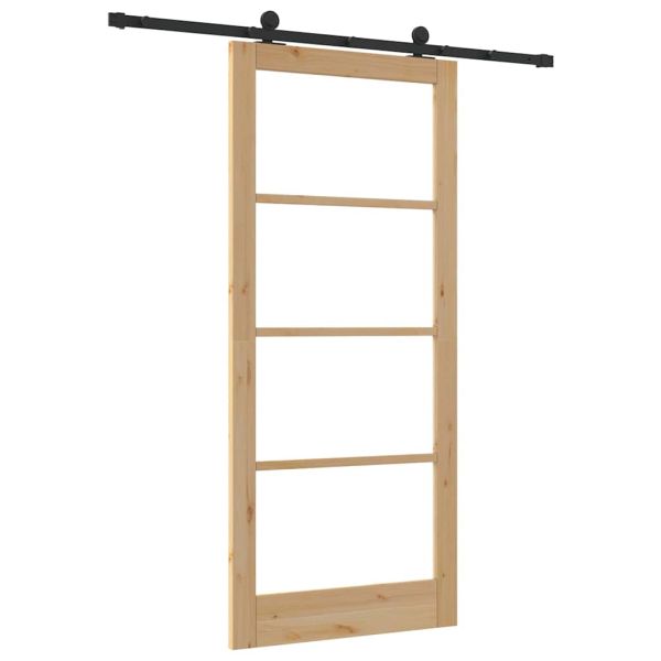 Преплъзваща се врата ORKDAL Естествено и черно 93 x 211 см
