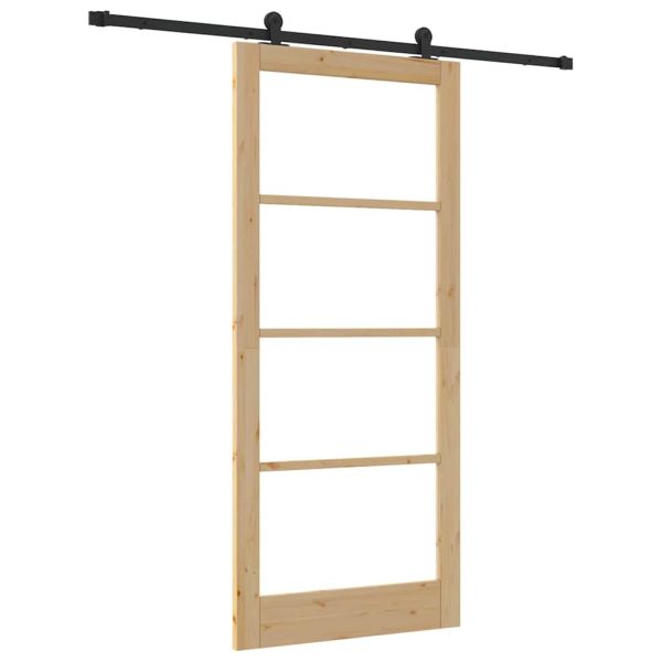 Преплъзваща се врата ORKDAL Естествено и черно 93 x 211 см