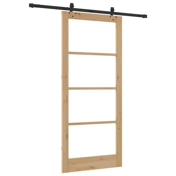 Преплъзваща се врата ORKDAL Естествено и черно 93 x 211 см