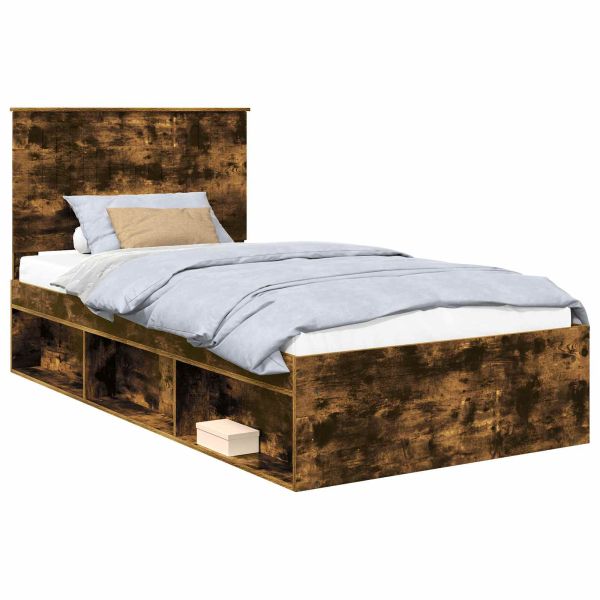 Рамка за легло Димян дъб 100 x 200 cm Солидно борово дърво