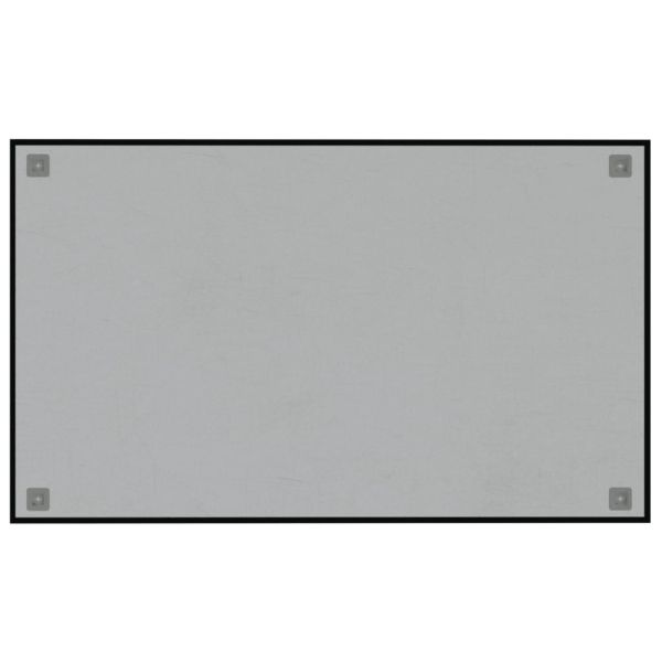 Магнитна дъска за стена, черна, 100x60 см, закалено стъкло