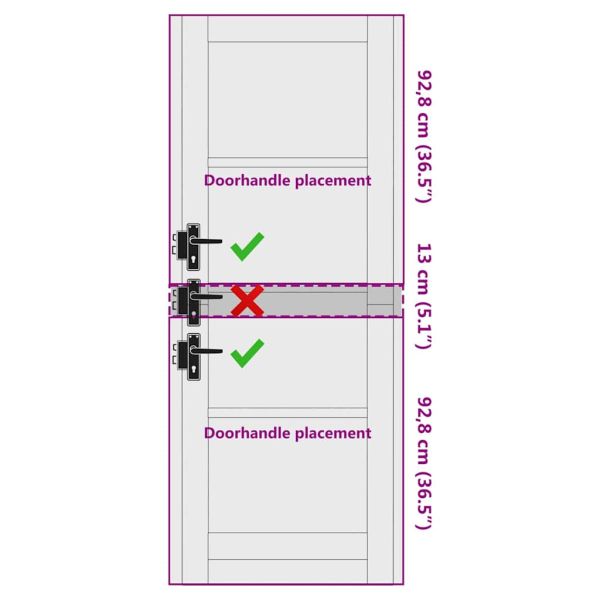 Вътрешна врата ORKDAL Кафяво 73,5 x 198,5 см