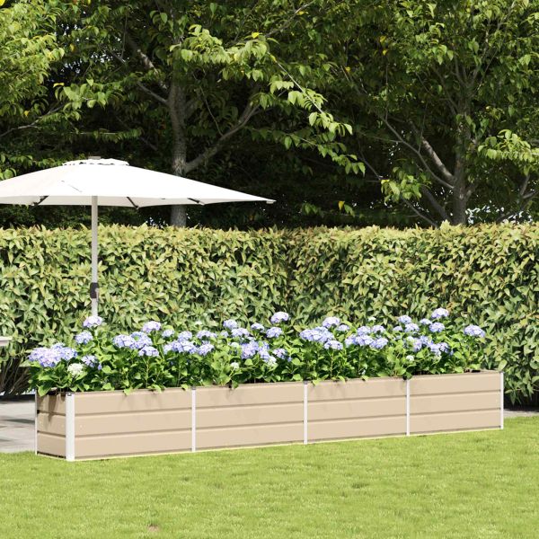 Кашпа Слонова кост 385 x 50 x 45 см Галванизирана стомана