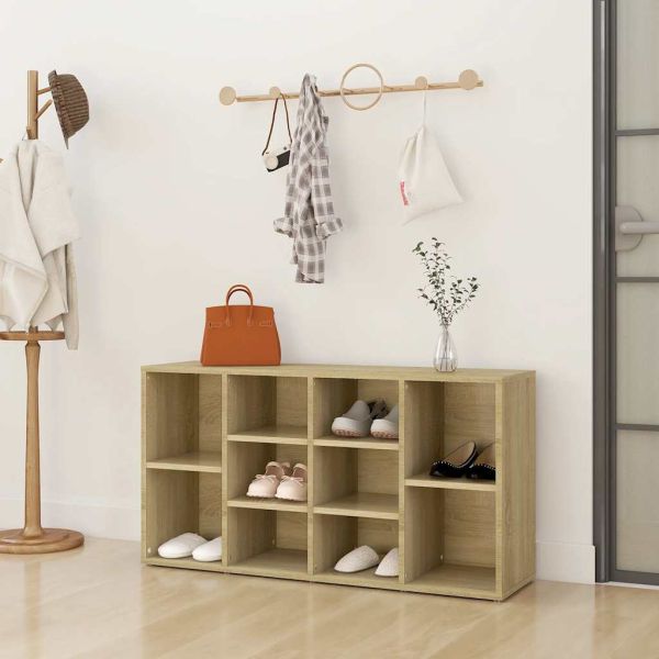 Пейка за обувки, дъб сонома, 103x30x55 см, инженерно дърво