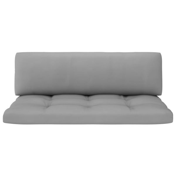 Палетен комплект с възглавници 6 части бор с бяла импрегнация