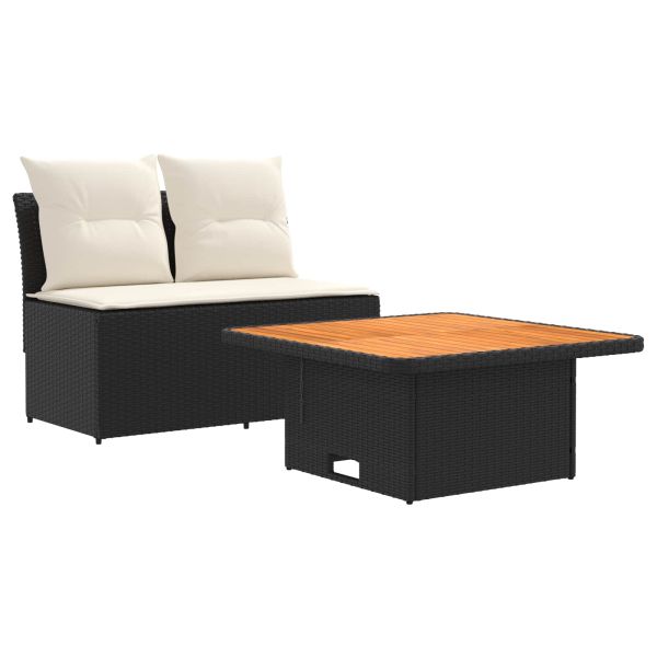 2 Брой Градинен среден диван с таблица, която се повдига