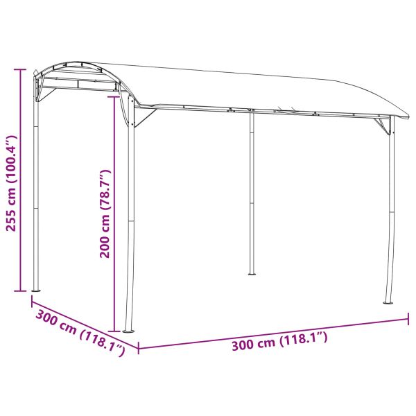 Шатра 3 x 3 x 2,55 m Зелено Тъкан и алуминий 180