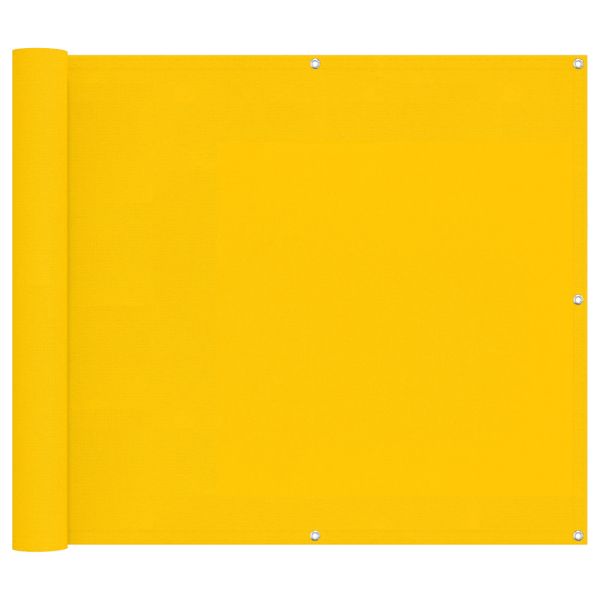 Балконен екран Жълто 100 x 800 cm Оксфордска тъкан