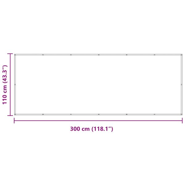 Балконен екран Жълто 110 x 300 cm Оксфордска тъкан