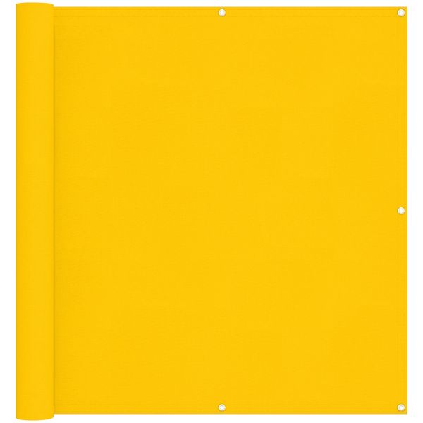 Балконен екран Жълто 110 x 400 cm Оксфордска тъкан