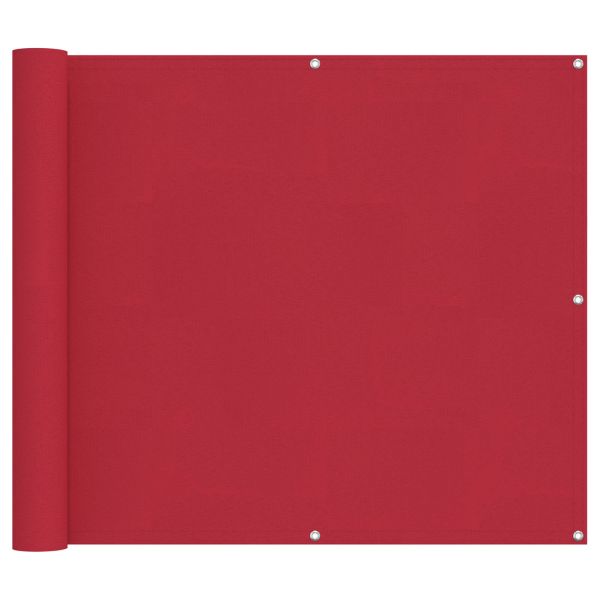 Балконен екран Червено 100 x 600 cm Оксфордска тъкан