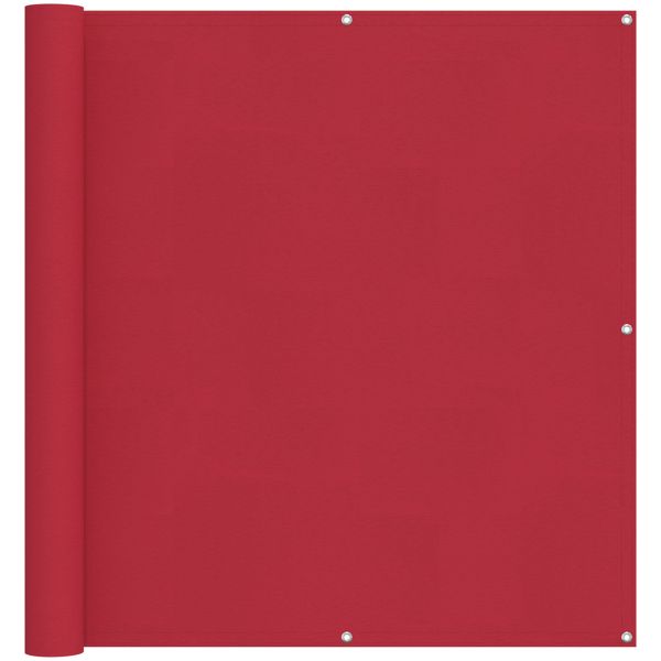 Балконен екран Червено 110 x 500 cm Оксфордска тъкан