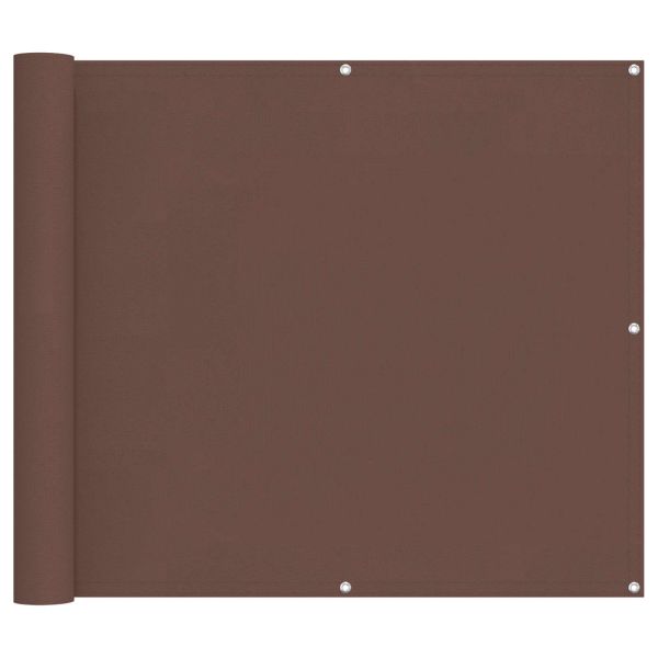 Балконен екран Кафяво 100 x 400 cm Оксфордска тъкан