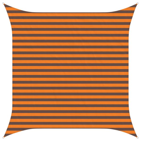 Открит слънцезащитен плат Оранжево и кафяво 3 x 3 m