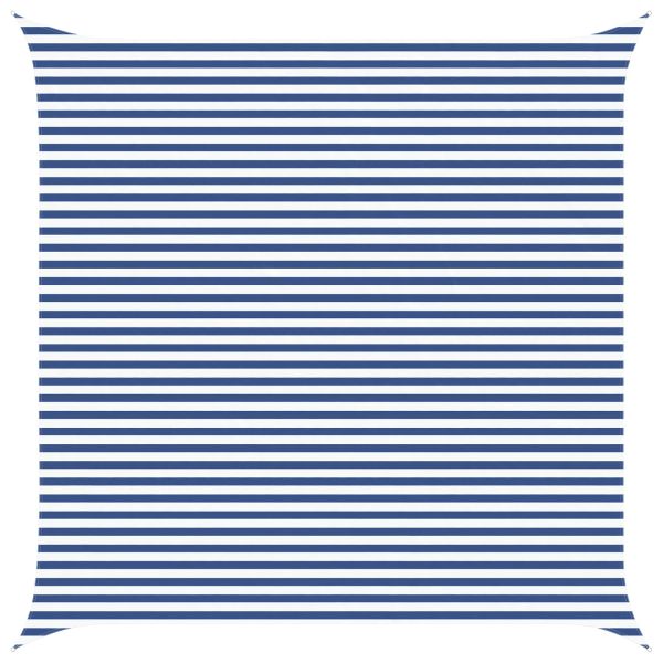 Открит слънцезащитен плат Синьо и бяло 5 x 5 m