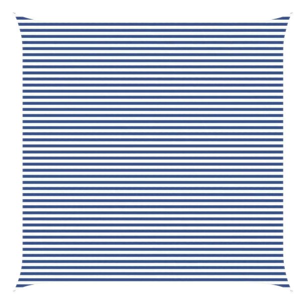 Открит слънцезащитен плат Синьо и бяло 6 x 6 m