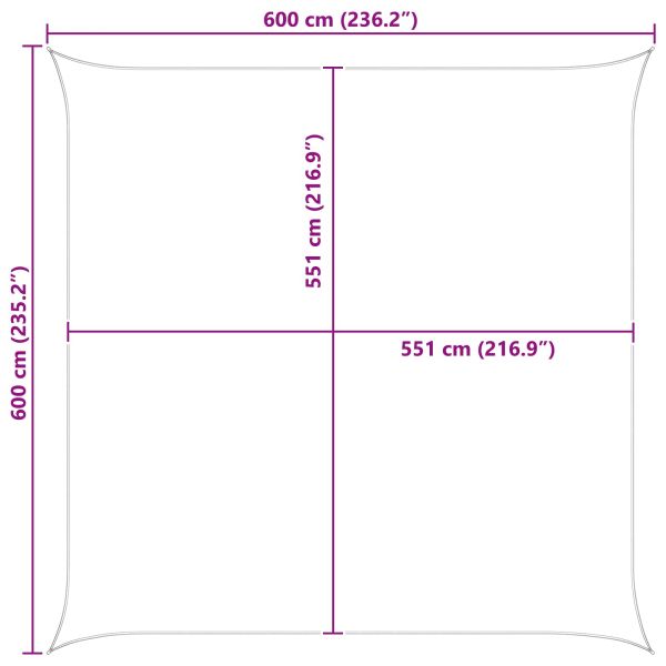 Открит слънцезащитен плат Синьо и бяло 6 x 6 m