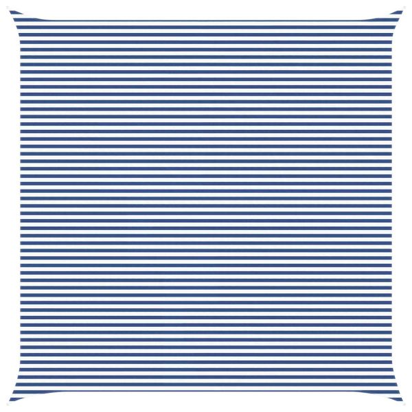 Открит слънцезащитен плат Синьо и бяло 7 x 7 m